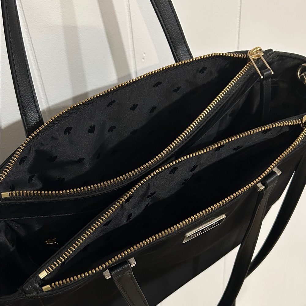 Kate Spade Triple Compartment Nylon Black Tote Bag - Picture 9 of 15